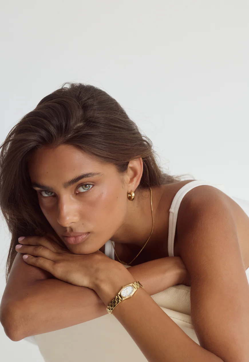 Emmeline Watch | White | 14k Gold - Image 5