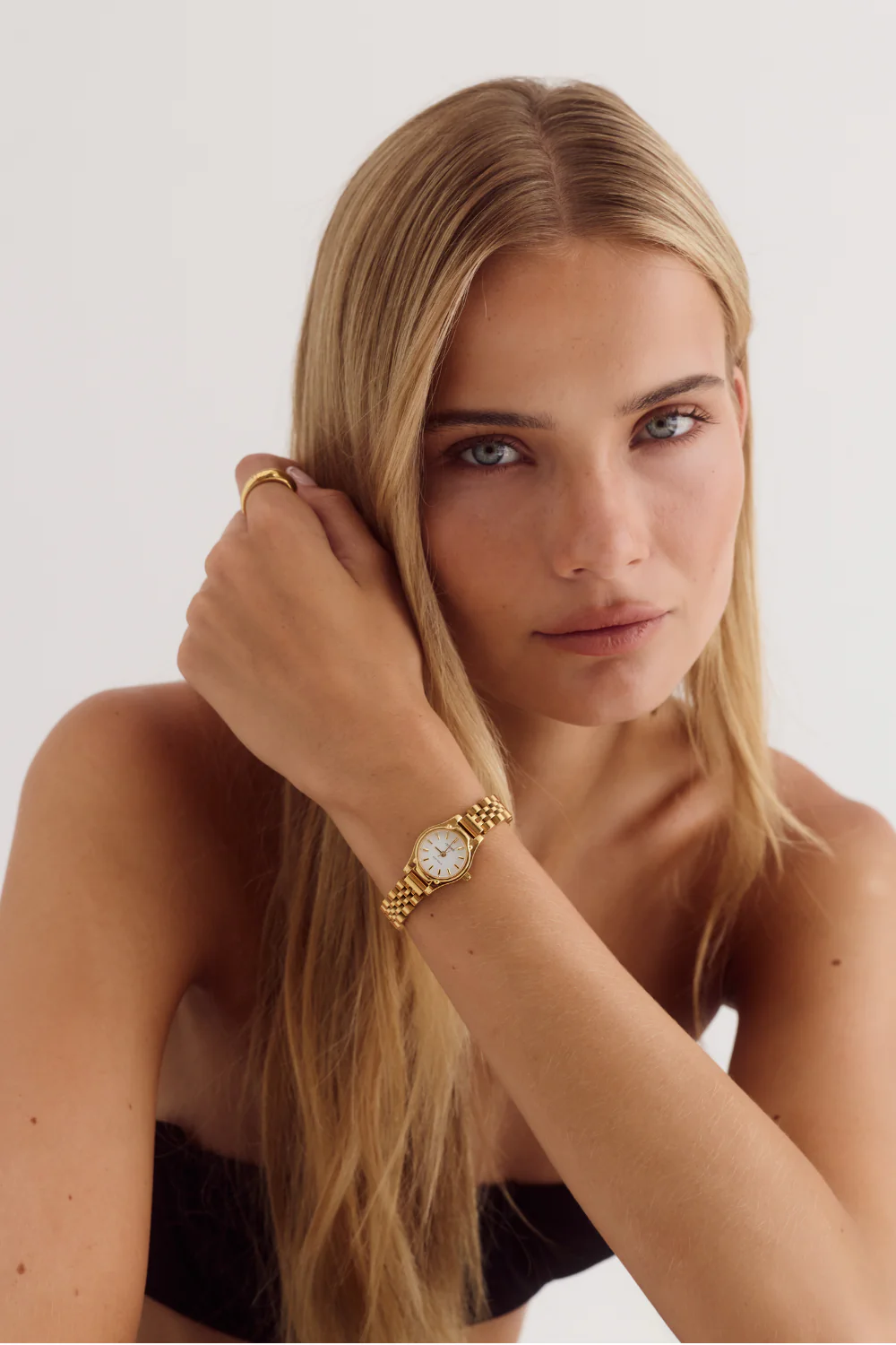 Isobel Watch | White | 18K Gold - Image 3