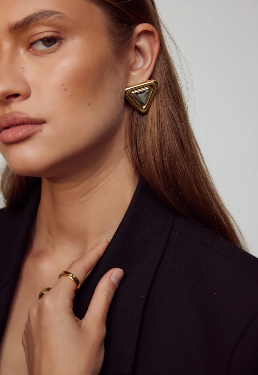 Louvre Earrings | Two-Tone - Image 3
